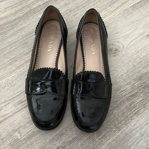 Black Glossy Prada Loafers 36.5 (6 1/2)